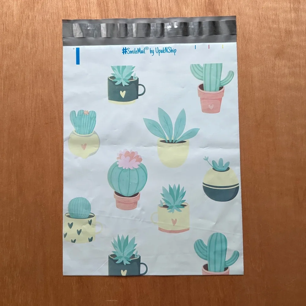 10x13‎ Cactus & Peacock Feather polymailers Shipping office 15 ct NEW business